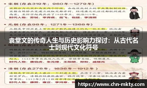 袁堂文的传奇人生与历史影响力探讨：从古代名士到现代文化符号